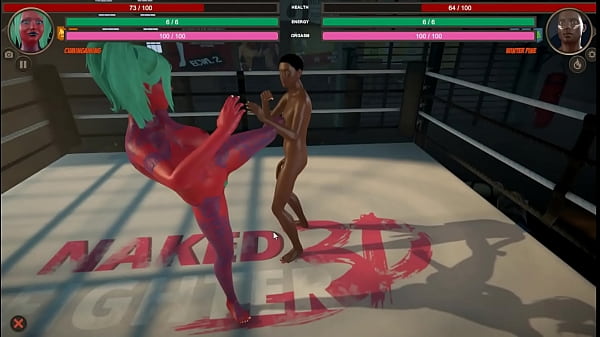 Naked Fighter 3D [SFM Hentai game] wretsling mixed sex fight with giant tatoed red skin girl