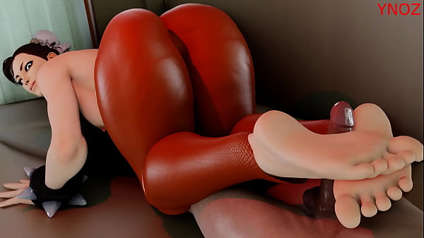 Street Fighter Chun Li footjob by Ynoz